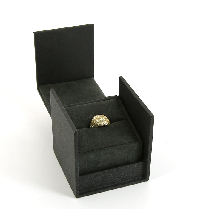 Anello David Yurman Pinky in oro giallo e zaffiri gialli - Detail D2