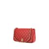 Chanel Mademoiselle bag worn on the shoulder or carried in the hand in red quilted leather - 00pp thumbnail