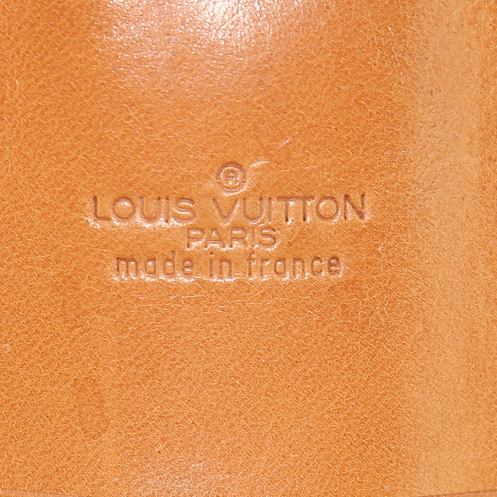 Valigia Louis Vuitton in tela monogram e pelle naturale - Detail D3