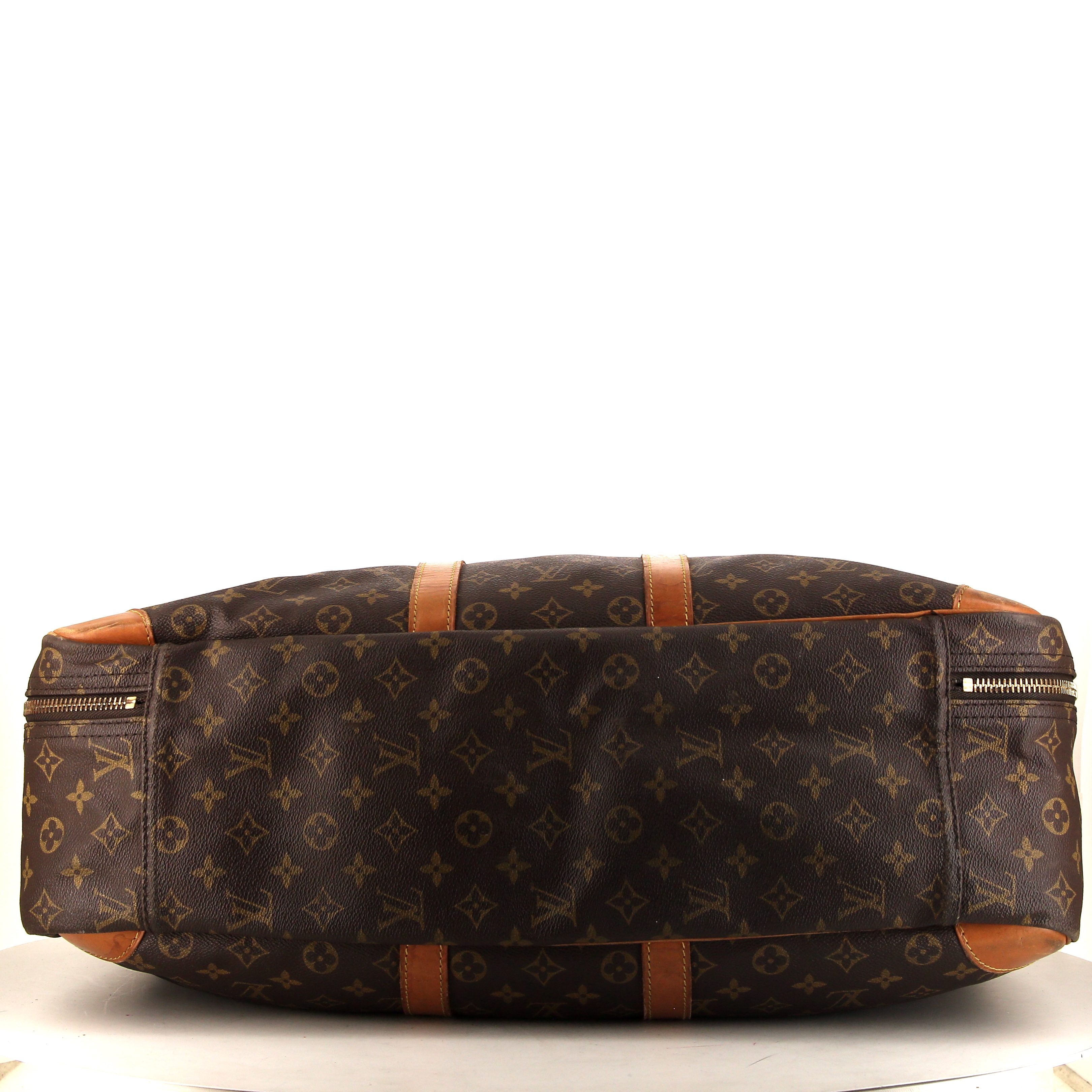 Maleta Louis Vuitton en lona Monogram y cuero natural - Detail D4