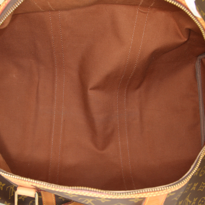 Sac de voyage Louis Vuitton Polochon en toile monogram marron - Detail D2