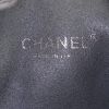 Chanel Camelia shopping bag in grey grained leather and grey suede - Detail D4 thumbnail