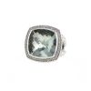 Anello David Yurman Albion modello grande in argento,  diamanti e quarzo verde - 00pp thumbnail