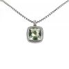 Collana lunga David Yurman Albion in argento,  quarzo verde e diamanti - 00pp thumbnail