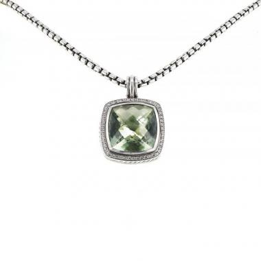 Collar David Yurman Albion en plata,  cuarzo verde y diamantes