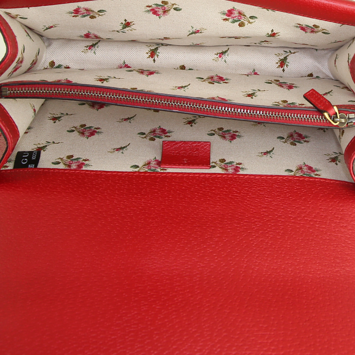 Gucci Dionysus shoulder bag in red leather - Detail D3