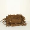 Saint Laurent Emmanuelle shoulder bag in brown suede - Detail D5 thumbnail