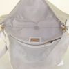 Fendi Baguette handbag in beige canvas and white leather - Detail D2 thumbnail