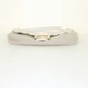 Fendi Baguette handbag in beige canvas and white leather - Detail D4 thumbnail