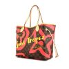 Shopping bag Louis Vuitton Neverfull modello medio in tela monogram con motivo e pelle naturale - 00pp thumbnail