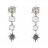 H. Stern Moonlight pendants earrings in yellow gold,  rock crystal and diamonds - 00pp thumbnail