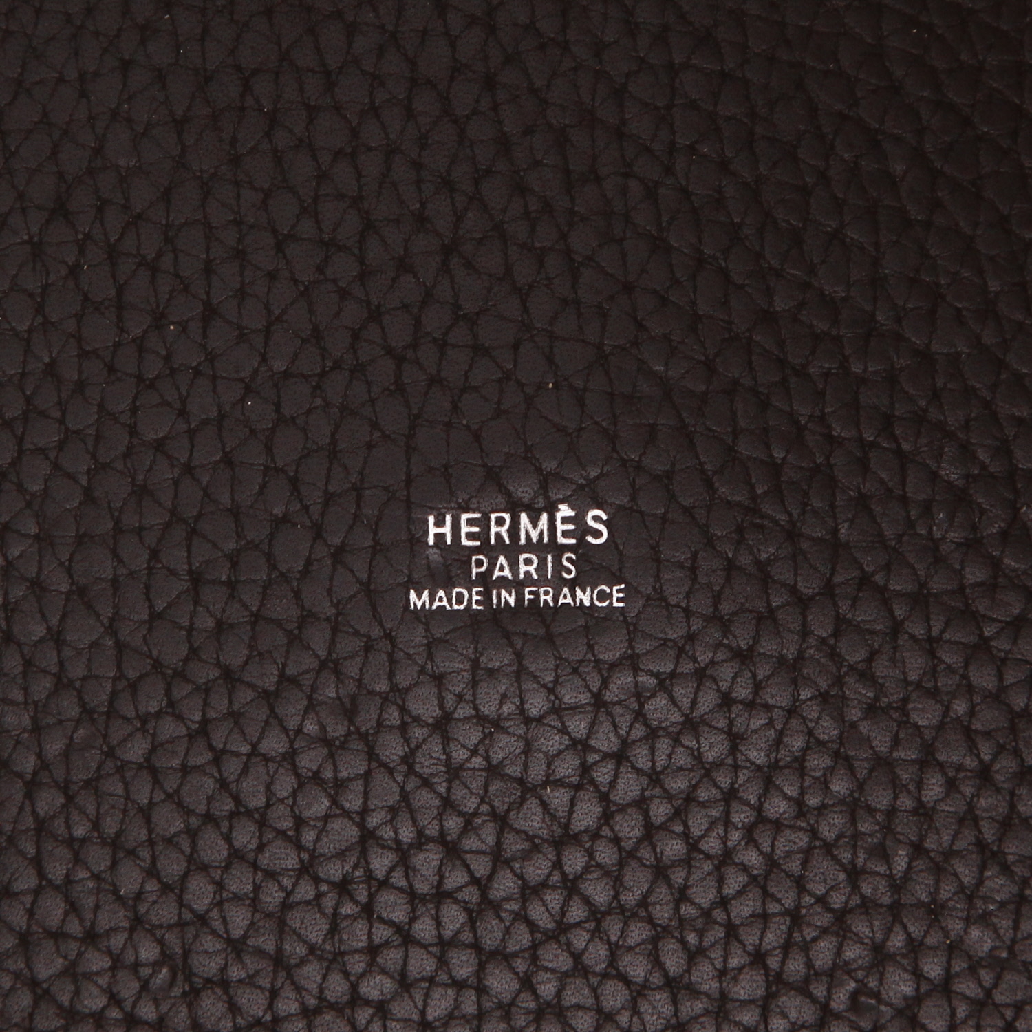 Borsa Hermes Picotin modello grande in tela beige e pelle togo marrone - Detail D2