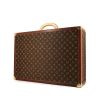 Maleta rígida Louis Vuitton Bisten 60 en lona Monogram marrón y cuero natural - 00pp thumbnail