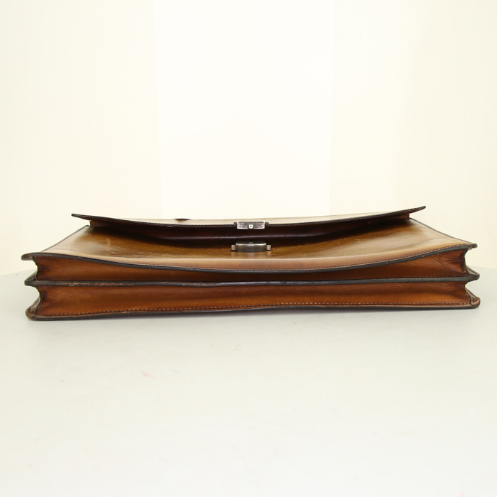 Berluti Ecritoire briefcase in brown leather - Detail D4