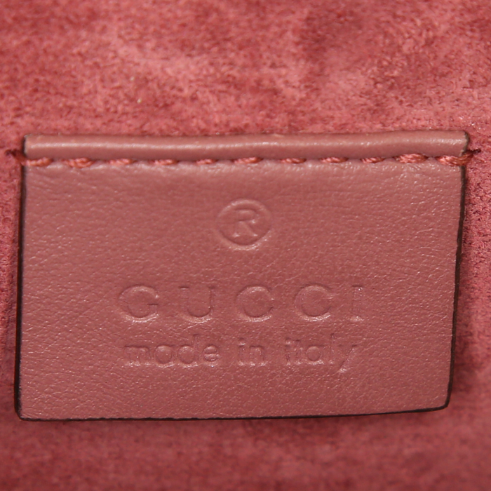 Borsa da spalla o a mano Gucci Dionysus in tela monogram cerata beige e rosa a fiori e tessuto scamosciato bordeaux - Detail D4