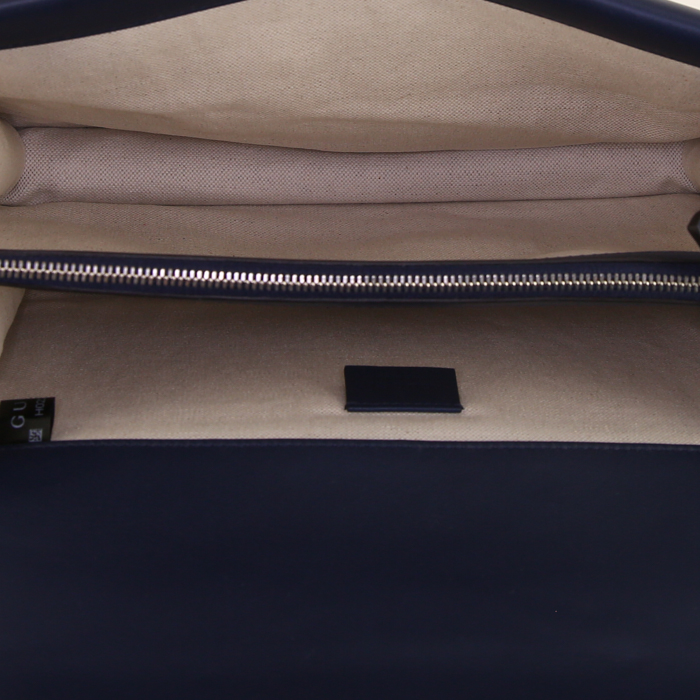 Sac porté épaule Gucci Dionysus en cuir beige bleu et rouge - Detail D3