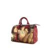 Louis Vuitton Speedy Editions Limitées handbag in burgundy and beige leather - 00pp thumbnail