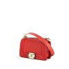 Chanel Mini Boy shoulder bag in red leather - 00pp thumbnail