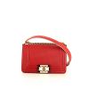 Chanel Mini Boy shoulder bag in red leather - 360 thumbnail