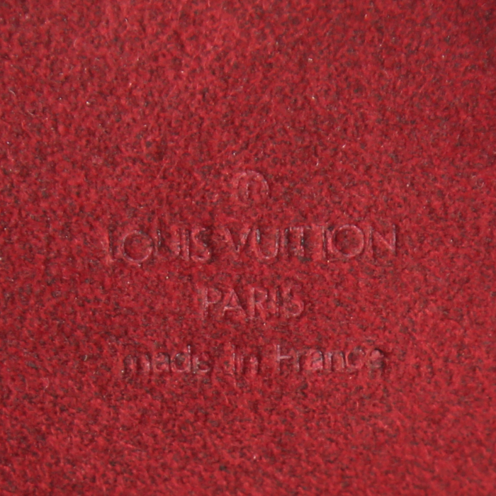 Borsa Louis Vuitton Trouville in tela monogram multicolore bianca e pelle naturale - Detail D3