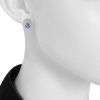 Vintage 1990's earrings in white gold,  diamonds and sapphires - Detail D1 thumbnail