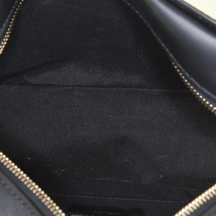 Fendi Camera Case shoulder bag in brown monogram canvas and black leather - Detail D2