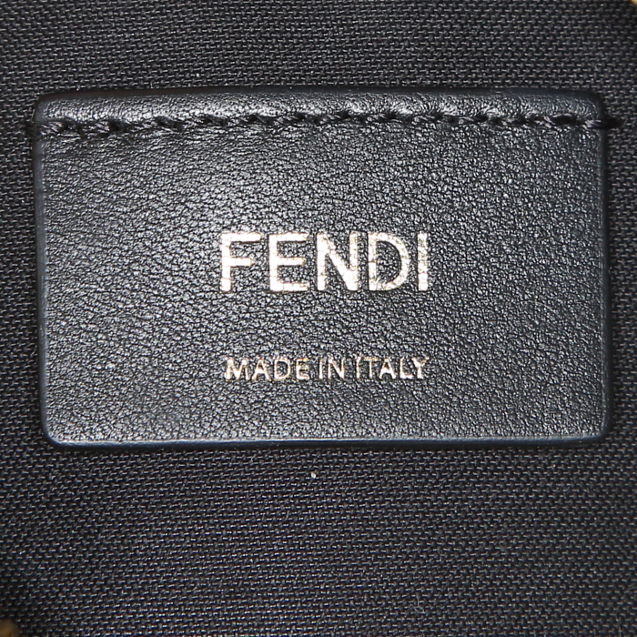 Fendi Camera Case shoulder bag in brown monogram canvas and black leather - Detail D3
