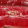 Borsa Hermes Birkin 30 cm in coccodrillo marino rosso Braise - Detail D3 thumbnail