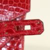 Borsa Hermes Birkin 30 cm in coccodrillo marino rosso Braise - Detail D4 thumbnail