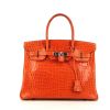 Hermes Birkin 30 cm bag in orange crocodile - 360 thumbnail