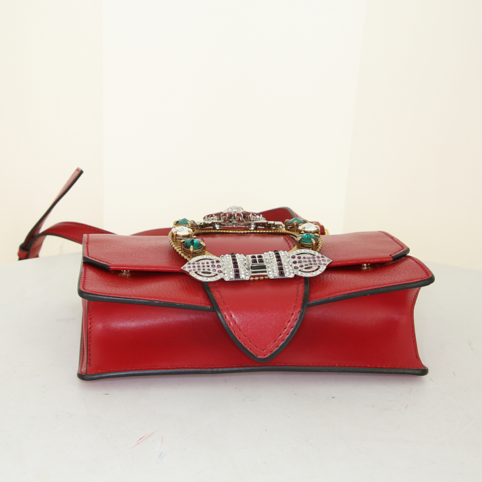 関税・送料込 MIU MIU Red leather バッグ Bow bag leather handbag Miu Miu Red in Leather - 35511026