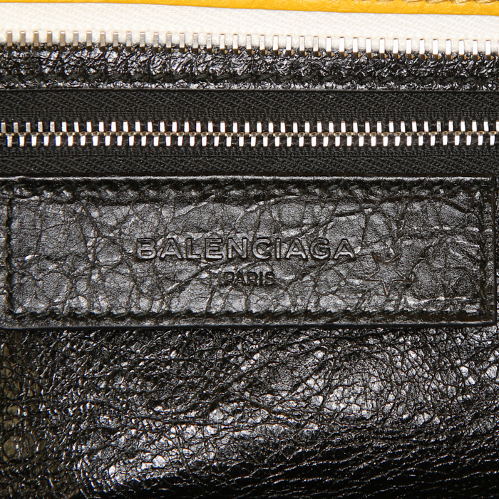 Balenciaga Carry Shopper bag in yellow leather - Detail D4