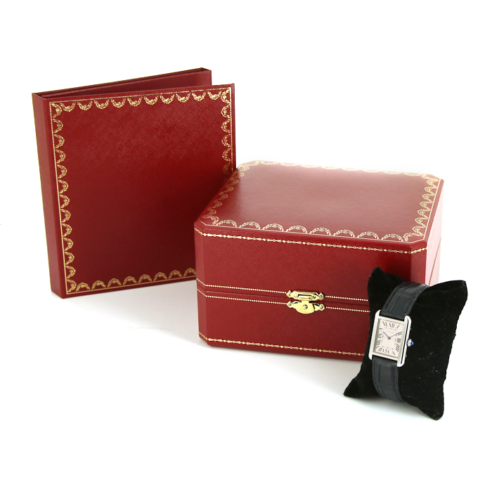 Reloj Cartier Tank Solo de acero Ref :  3170 Circa  2011 - Detail D2