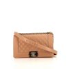 Chanel Boy shoulder bag in beige quilted leather - 360 thumbnail