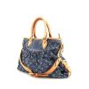 Borsa Louis Vuitton Neo Cabby in tela denim monogram blu e pelle naturale - 00pp thumbnail