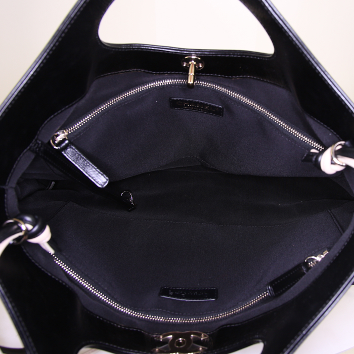 Borsa Chanel 31 in pelle trapuntata bianca e pelle nera - Detail D2