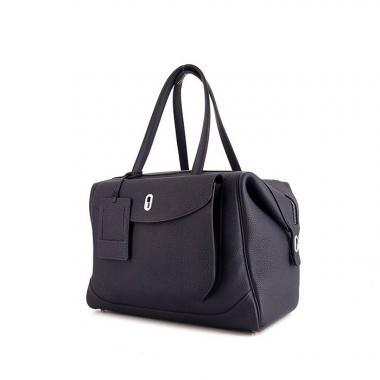 Bolso de fin de semana Hermès Wallago en cuero togo azul