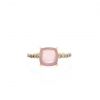 Anello Pomellato in oro rosa,  diamanti brown e quarzo rosa - 360 thumbnail