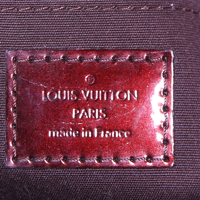 Louis Vuitton Sunset Boulevard large model bag worn on the shoulder or carried in the hand in burgundy monogram patent leather - Detail D3
