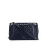 Chanel Mademoiselle Vintage shoulder bag in blue quilted leather - 360 thumbnail
