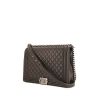 Chanel Boy large model shoulder bag in brown quilted leather - 00pp thumbnail