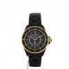 Chanel J12 watch in black ceramic and gold Ref:  H2918 Circa  2012 - 360 thumbnail