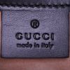 Bolso para llevar al hombro Gucci Sylvie en piel de potro beige y cuero negro - Detail D3 thumbnail