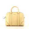 Handbag in vanilla yellow leather - 360 thumbnail