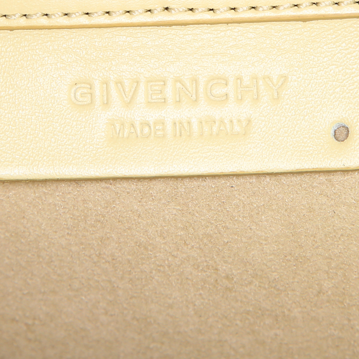 Handbag in vanilla yellow leather - Detail D4