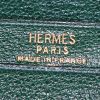 Billetera Hermès Béarn en piel de lagarto verde y cuero verde - Detail D3 thumbnail