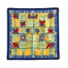 Hermes Gavroche Hermes scarf in yellow, blue and red twill silk - 00pp thumbnail