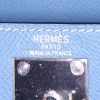 Hermes Kelly 28 cm bag worn on the shoulder or carried in the hand in blue jean epsom leather - Detail D4 thumbnail