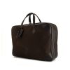 Hermes Victoria travel bag in brown canvas and brown leather - 00pp thumbnail