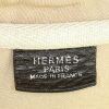 Borsa da viaggio Hermes Victoria in tela marrone e pelle marrone - Detail D3 thumbnail